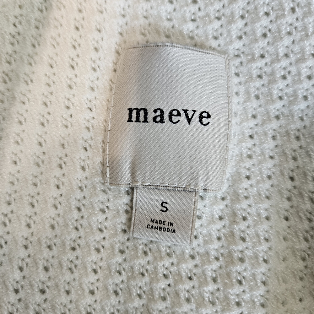 Maeve Crop Tank Top White Scallop Hem Sleeveless Summer Casual Chic Size S - Picture 10 of 12